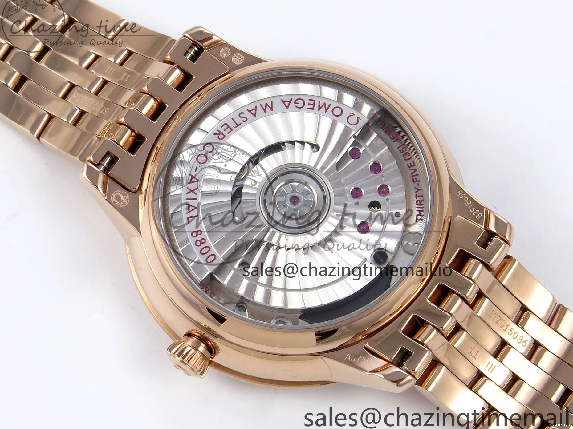 0205 De Ville Prestige Ladies RG VSF 1:1 Best Edition Brown Diamonds Dial on RG Bracelet A Sophisticated 7681